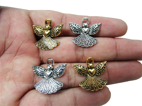 Miniature 1" Angel Metal Charm (20 Pcs)