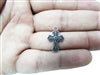 Miniature 0.75" Cross Metal Charm (50 Pcs)