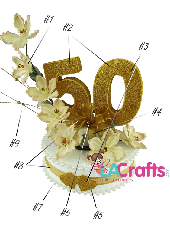 Load image into Gallery viewer, Anniversary Centerpiece Idea #50AC001
