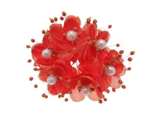 Satin Pearl Flowers (72 Pcs)