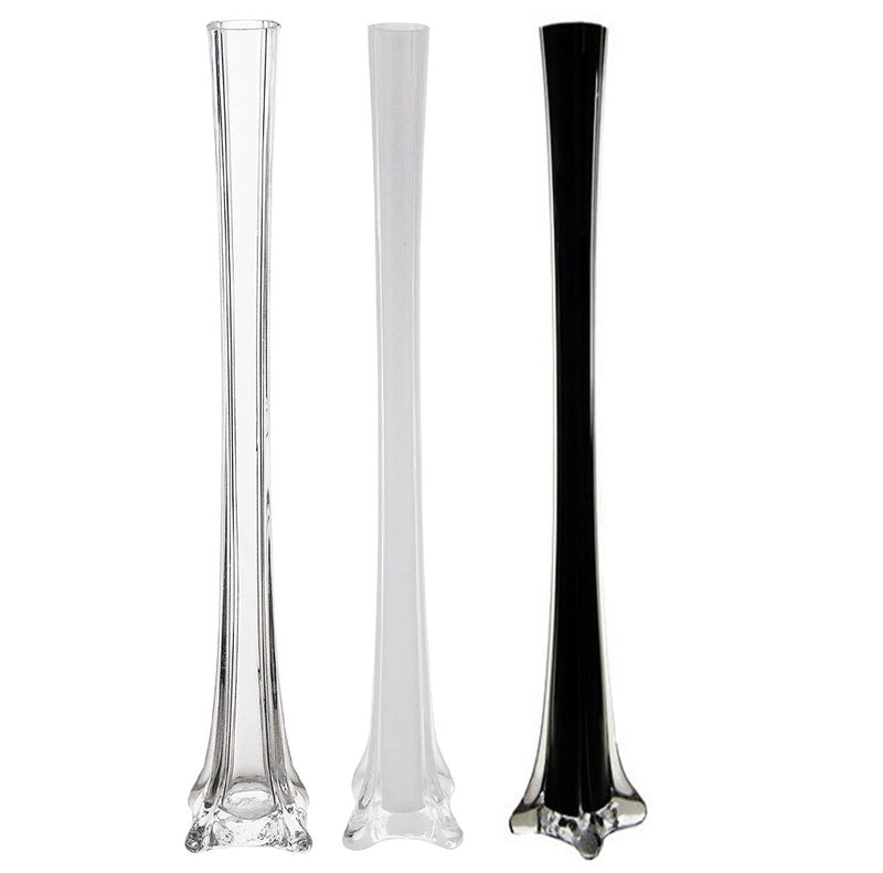 Load image into Gallery viewer, 24&quot; Glass Eiffel Tower Vases (12 PACK)
