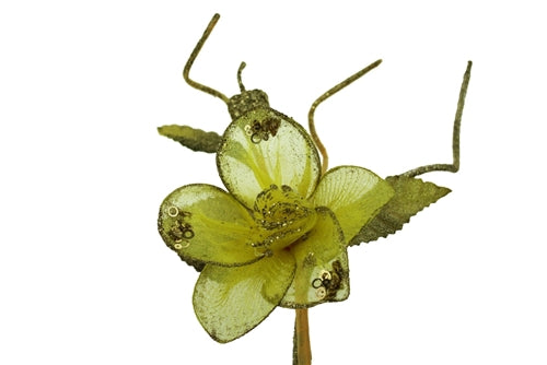 14" Sparkle Wired Organza Flower (1 Pc)