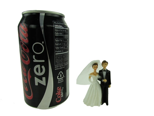 2.5" Plastic Wedding Couple Figurines (12 Pcs)