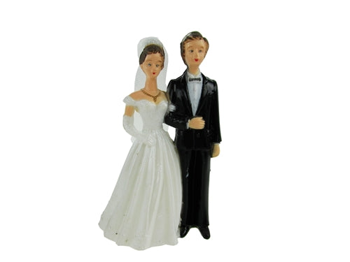 4.5" Plastic Wedding Couple Figurines (12 Pcs)