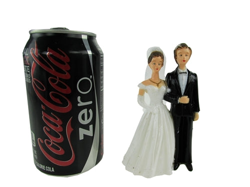 4.5" Plastic Wedding Couple Figurines (12 Pcs)