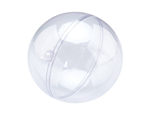 60mm Clear Plastic Fillable Ornament Balls (12 Pack)