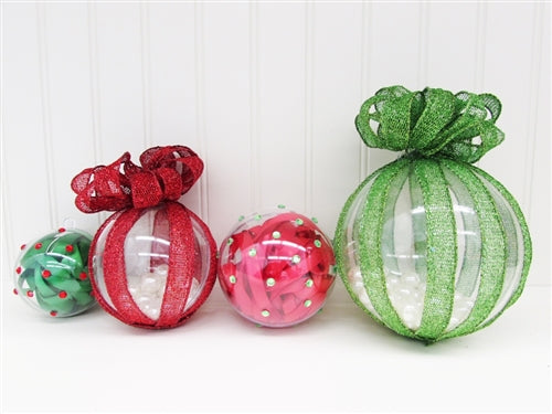 Clear Christmas Plastic Ornament Ball Transparent Fillable Sphere