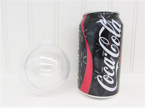 80mm Clear Plastic Fillable Ornament Balls (12 Pack)