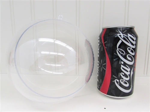 136mm Clear Plastic Fillable Ornament Balls (6 Pack)