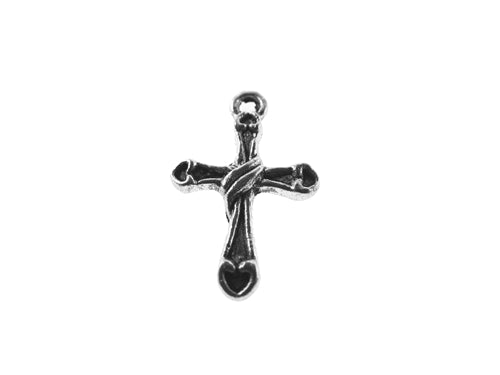 Miniature Metal Cross Charm (12 Pcs)