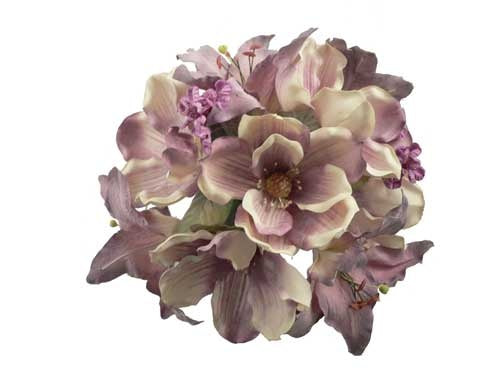 20" Latex Magnolia & Lily Flower Bunch (1 Pc)