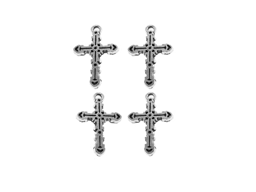 Miniature Metal Cross Charm Design