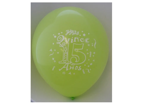 12" Quinceanera Balloons (72 Pcs)