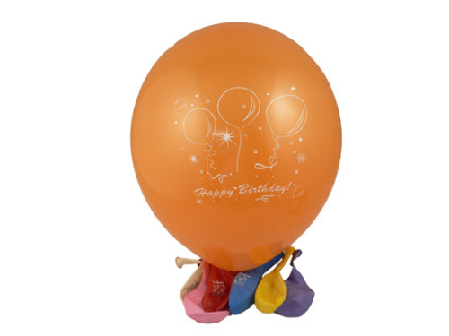 12" Happy Birthday Balloons (Assorted Colors) (72 Pcs)