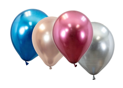 12" Chrome Color Balloons (50 Pcs)