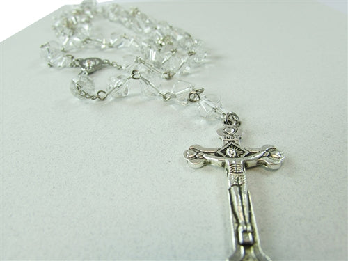 17" Real Sized Glass Diamond Rosary