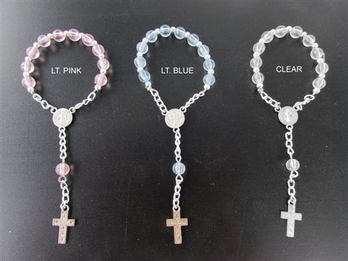 5.5" Miniature Glass Rosaries - Round Bead Design (12 Pcs)