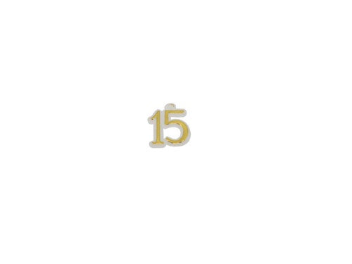 Miniature "15" Charm Sign (12 Pcs)