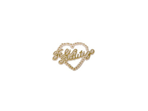 Miniature "Feliz Bautizo" Heart Charm Sign (12 Pcs)