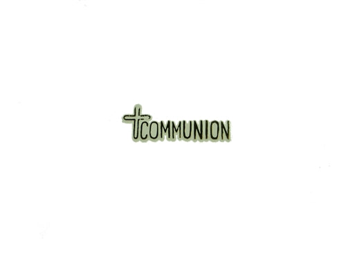 Miniature "Communion" Cross Charm Sign (12 Pcs)