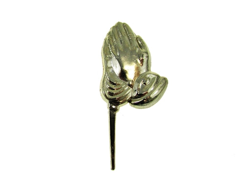 3.75" Golden Praying Hands Pick Sign (12 Pcs)