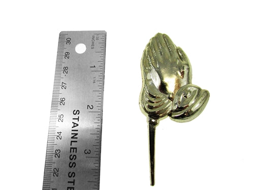 3.75" Golden Praying Hands Pick Sign (12 Pcs)