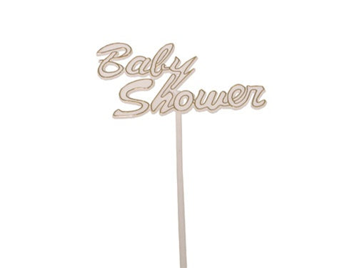 4" "Baby Shower" Stick Sign (9" Long w/ Stick) (12 Pcs)
