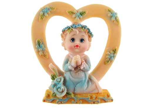 CLEARANCE - 3" Praying Angel inside Heart Arch Magnet (12 Pcs)