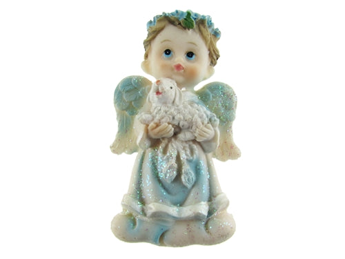 Load image into Gallery viewer, CLEARANCE - 3&quot; Angel Holding a Lamb Magnet (12 Pcs)
