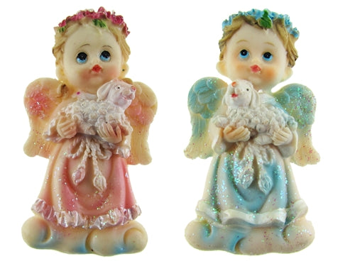 CLEARANCE - 3" Angel Holding a Lamb Magnet (12 Pcs)