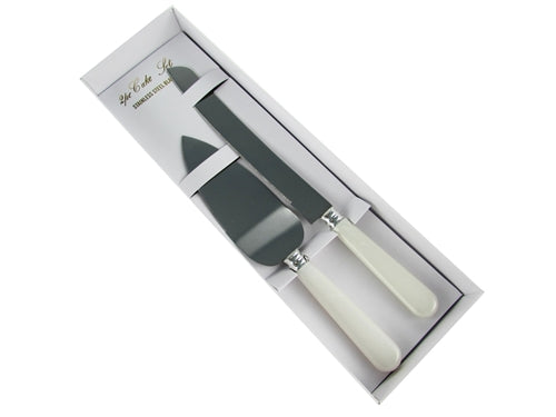 Juego de cuchillos para pastel - Diseño nacarado (1)