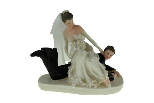 6" Comical Wedding Couple Figurines - CHAIR PLEASE (1 Pc)