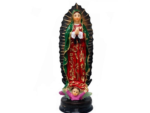8" Virgen De Guadalupe Figurine - Poly Resin (1 Pc)