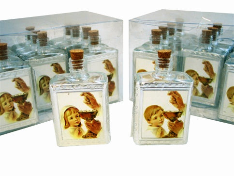 Load image into Gallery viewer, 3.25&quot; Glass Holy Water Bottle Favor - Communion (12 Pcs)
