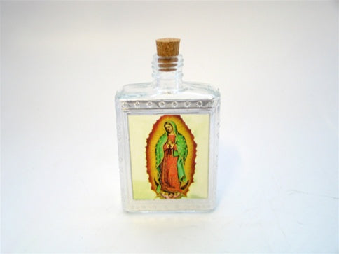 Load image into Gallery viewer, 3.25&quot; Glass Holy Water Bottle Favor - Guadalupe (12 Pcs)
