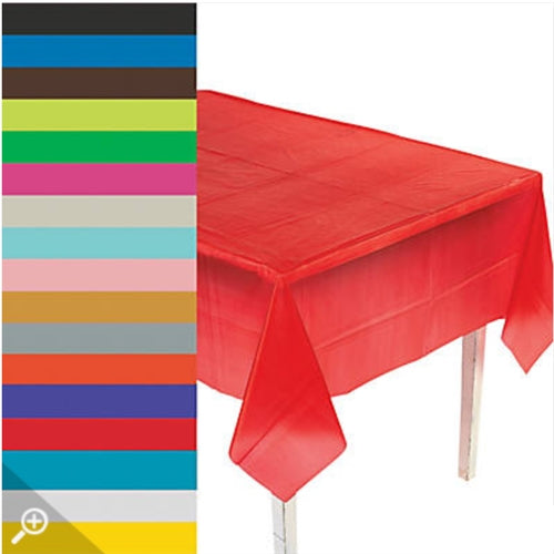 54" x 108" Rectangle Plastic Table Cover (1 Pc)