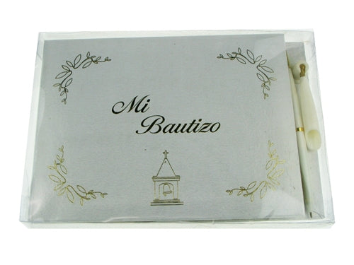 "Mi Bautizo" - Guest Book w/ Pen - Spanish (1 Pc)