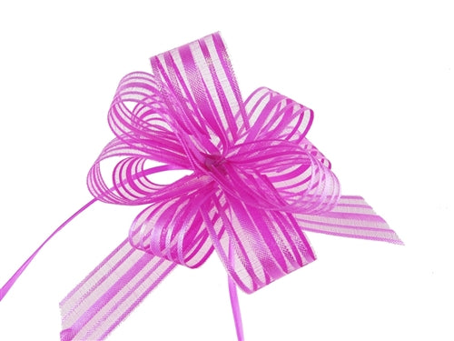 Multi-Stripe Iridescent Pull Bow - Small (1 Pc)