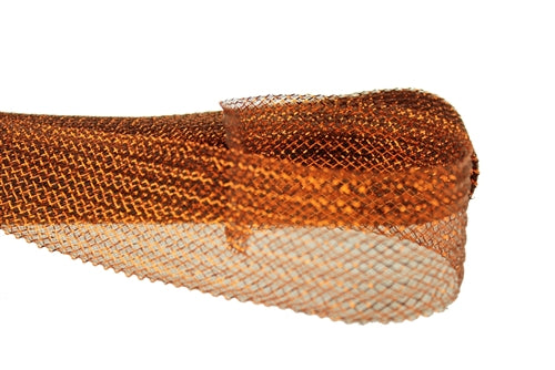 Load image into Gallery viewer, 2.75&quot; Metallic WAFFLE Mesh Ribbon (20 Yards)
