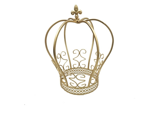 12" Large Metal Ornate Crown (1 Pc)