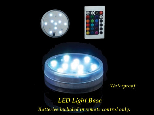 2.75" LED Remote Control Light Base - Multi Color - WATERPROOF (1 Pc)