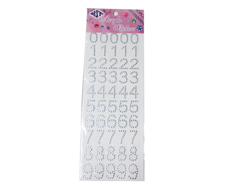 1" Acrylic "BLING" Stickers - Numbers Design (50 Pcs)