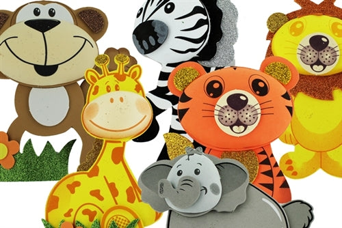 ANIMAL FOAM Cut Outs - X-LARGE - POP OUT Design (10 Pcs)