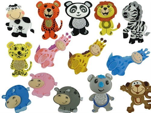 Load image into Gallery viewer, CLEARANCE - Miniature ANIMAL FOAM Cut Outs - LARGE (12 Pcs)
