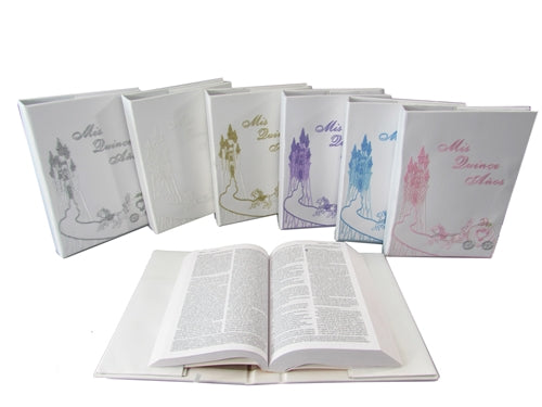 Load image into Gallery viewer, Premium Satin SPANISH BIBLE - MIS QUINCE ANOS - Cinderella (1 Pc)
