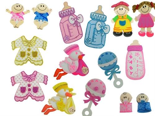 CLEARANCE - Miniature BABY FOAM Cut Outs - Hecho en Mexico (12 Pcs)