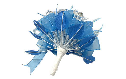 Round Artificial Bouquet w/ Acrylic Flowers #4 - 2 Piece Set (Medium Size) (1 Set)