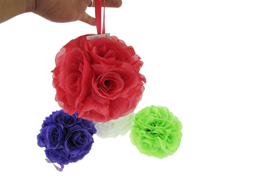 Load image into Gallery viewer, 6" Roses Kissing Ball (1 Pc)