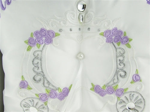 Load image into Gallery viewer, Premium - &quot;MIS QUINCE ANOS&quot; - Tiara &amp; Ring Pillow - Coach Design (1 Pc)

