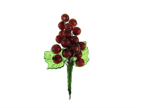 Acrylic Grapes on Stem - Medium (12 Pcs)
